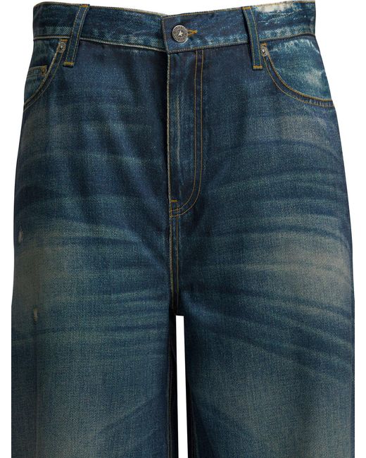 Golden Goose Deluxe Brand Blue Straight Leg Jeans "Peggy"