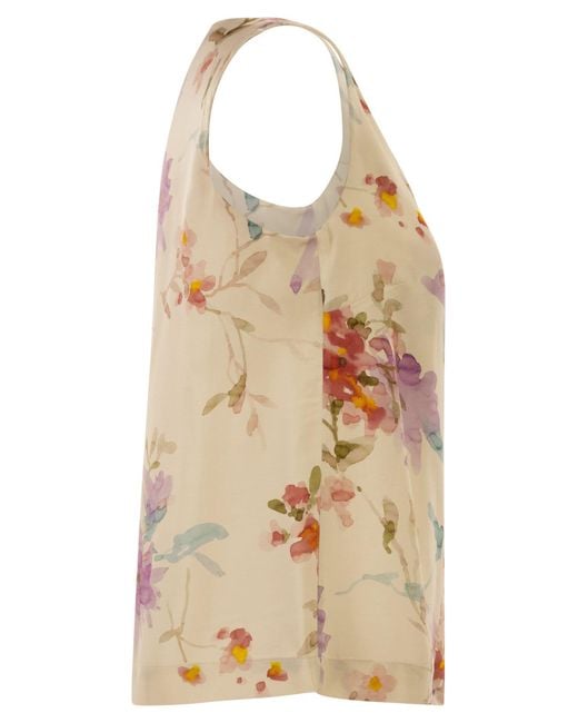 Herno Multicolor Floral Print Top