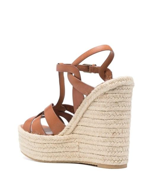 Saint Laurent Brown Espadrille 85 Tribute Ws Main