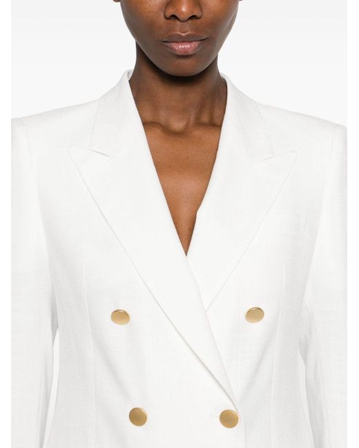 Tagliatore Tagliatorore Double Breasted Jacket in het White
