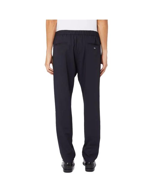 Herno Blue Casual Wool Pants for men