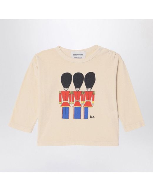 Bobo Choses White Little Tin Soldiers Ivory T Shirt