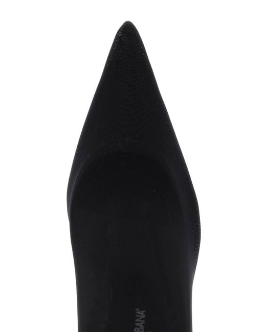 Dolce & Gabbana Black Stretch Tüll Oberschenkel hohe Stiefel