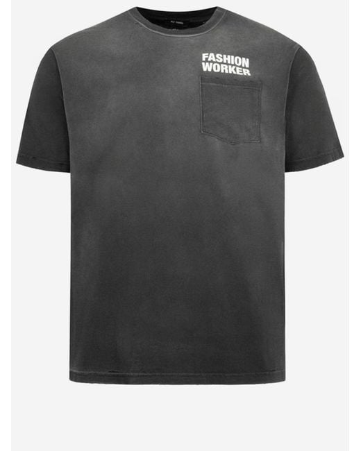 Willy Chavarria Black Cotton T Shirt With Logo for men