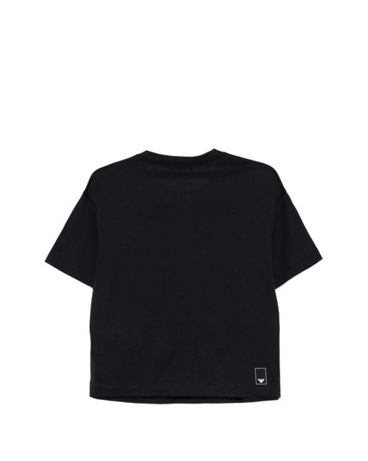 Emporio Armani Black Logo Cotton T-Shirt