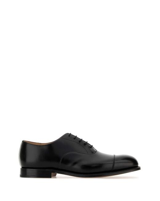 Church's Black Leather Consul Lace Up Shoes