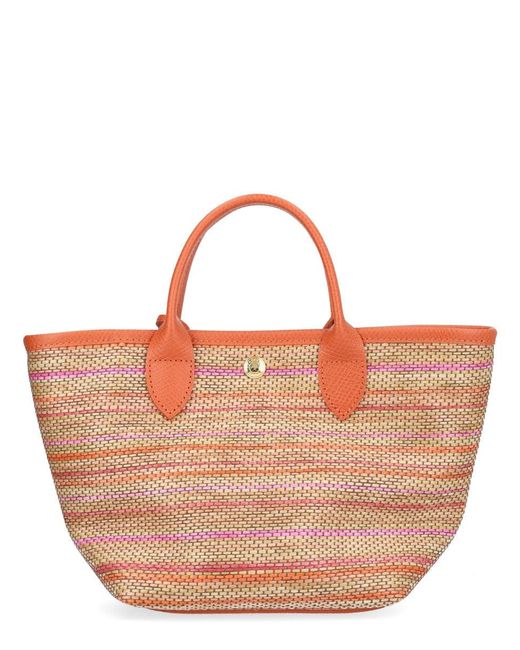Longchamp Orange Le Pliage Collection Xs Basket Bag