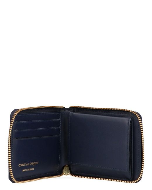 Commete des Garçons Wallet 'Línea de cuero clásico' billetera Comme des Garçons de hombre de color Blue