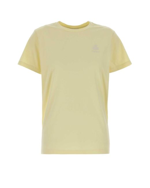 Isabel Marant Yellow Pastel Cotton Aby T-Shirt