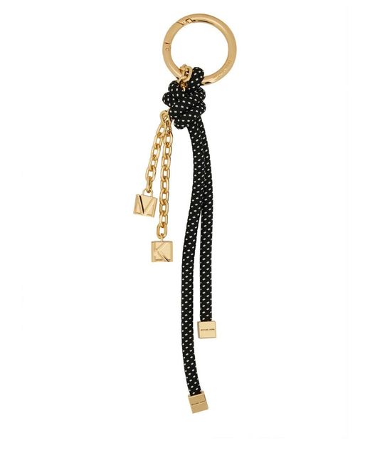 MICHAEL Michael Kors White Keychain Charm With Logo