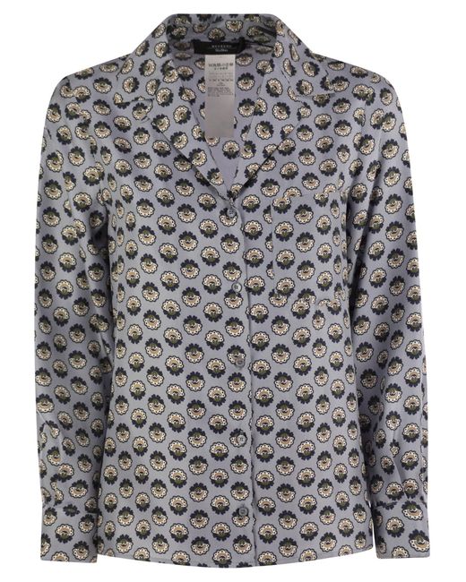 Weekend by Maxmara Gray Wochenende Max Mara Oncia Silk Twill Hemd