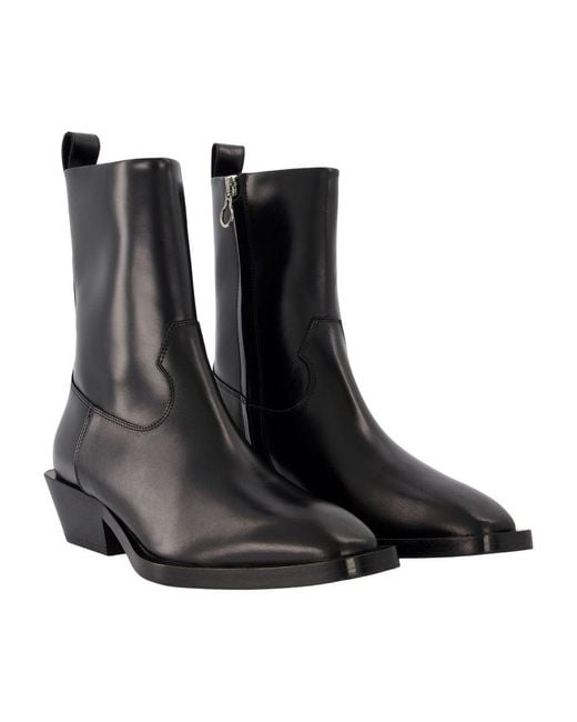 Aeyde Black Cowboy Boots