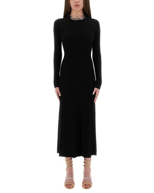 Rabanne Black Long Wool Dress