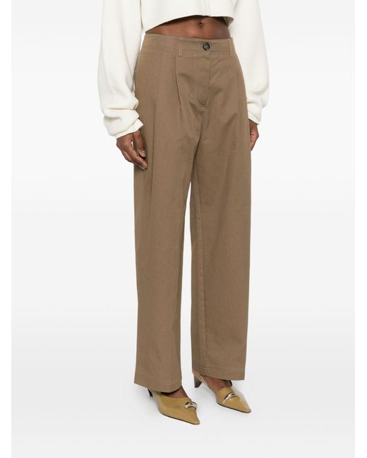 Totême White Organic Cotton Trousers