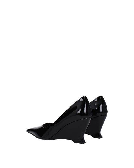 Ferragamo Black Patent Leather Pumps