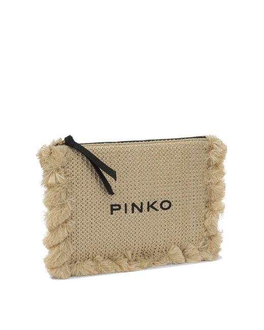 Pinko Natural Polypropylene Polyester Polyester Cotton Polyamide Polyurethane Clutch
