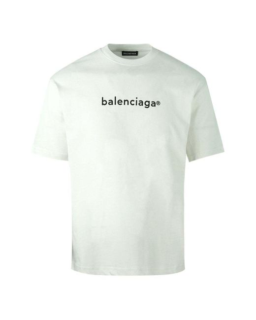 Balenciaga Cotton Wl0 612966 Tiv54 9040 White T-shirt for Men - Lyst