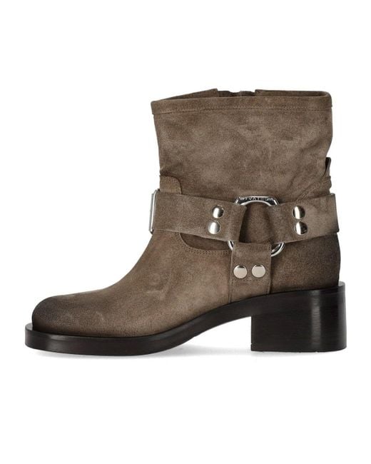Strategia Brown Biker Boot for men