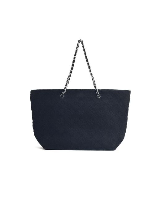 Tory Burch Blue 'Shopping Ella' schwarzer Stofftasche