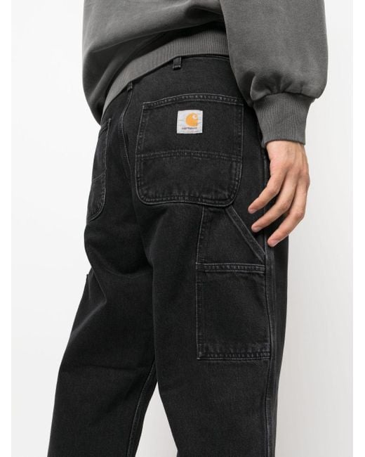 Jeans de mezclilla doble de doble rodilla de Wip Carhartt Carhartt de hombre de color Black