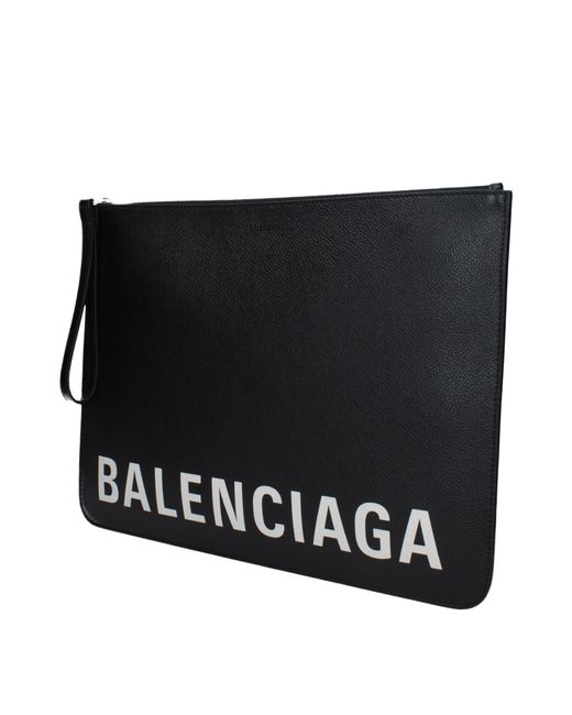 Balenciaga Black Pochette Uomo Pelle Nero