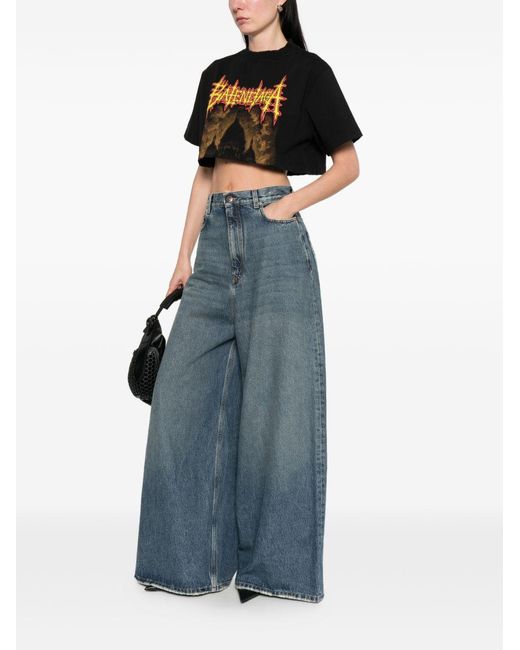 Balenciaga Blue Flared Denim Jeans