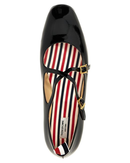 Thom Browne Black 'Thom John' Ballet Flats