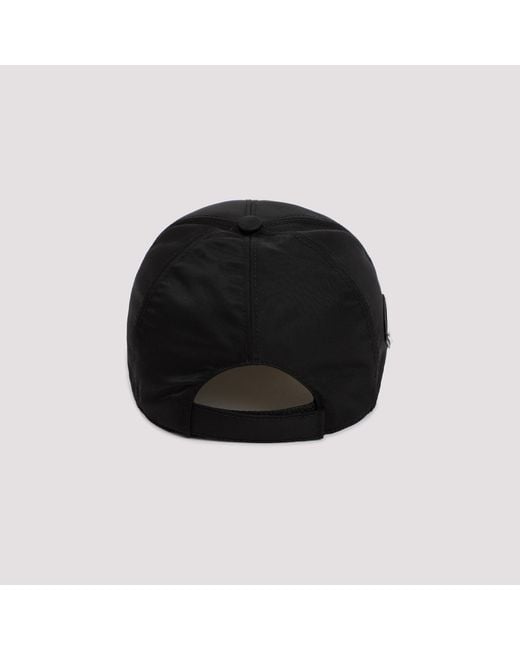 Prada Black Sleek Six-Panel Hat for men