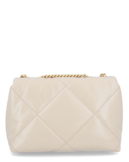 Tory Burch Natural Kira Diamond Quilt Small Convertible Shoulder Bag