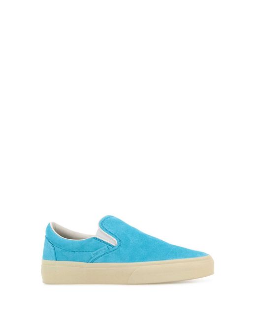 Tom Ford Blue Light Suede Slip Ons for men