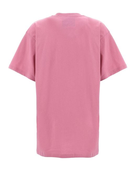 Moschino Pink Printed T Shirt for men