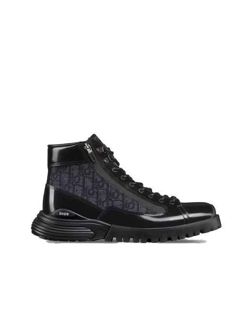 Dior Black Combat Ankle Boots for men