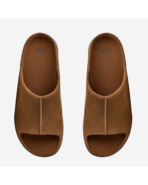 Ugg Brown Otzo Suede Sandals With Logo