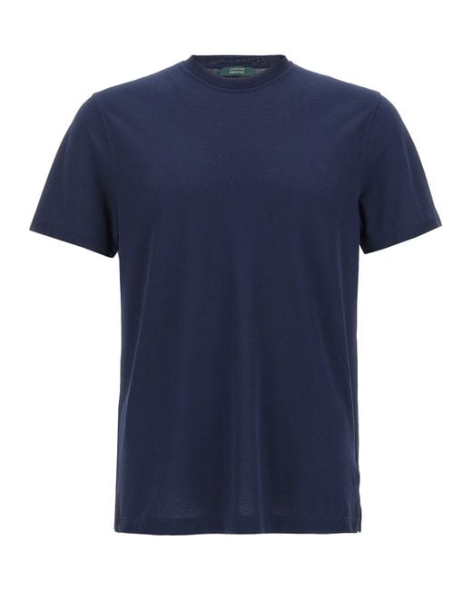 Zanone 'Ice Cotton' T -Shirt in Blue für Herren
