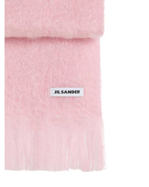 Jil Sander Pink Small Wool Blend Scarf