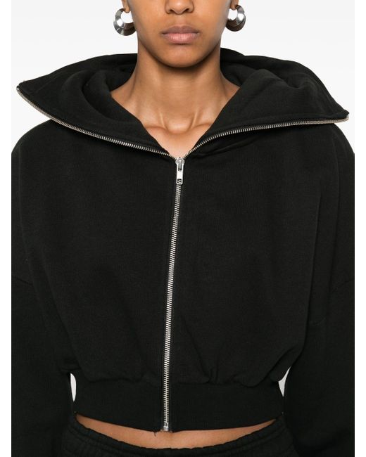 Entire studios Black Cropped Full Zip Soot