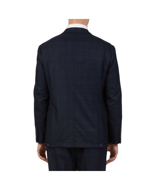 Brunello Cucinelli Blue Wool Suit for men