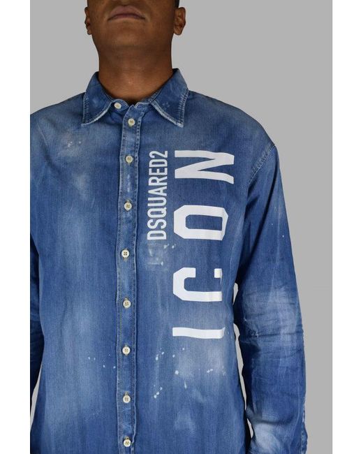 DSquared² Denim Overhemd in het Blue voor heren