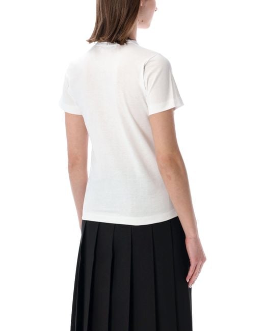 Comme des Garçons White Girl Bow Detail T-Shirt