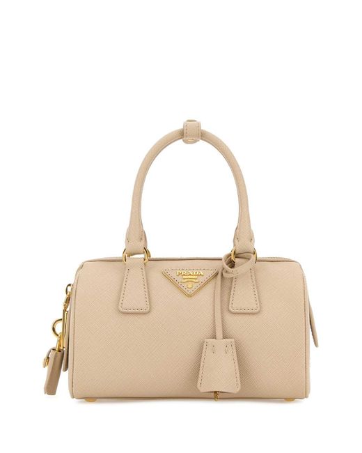 Prada Natural Sand Leather Handbag