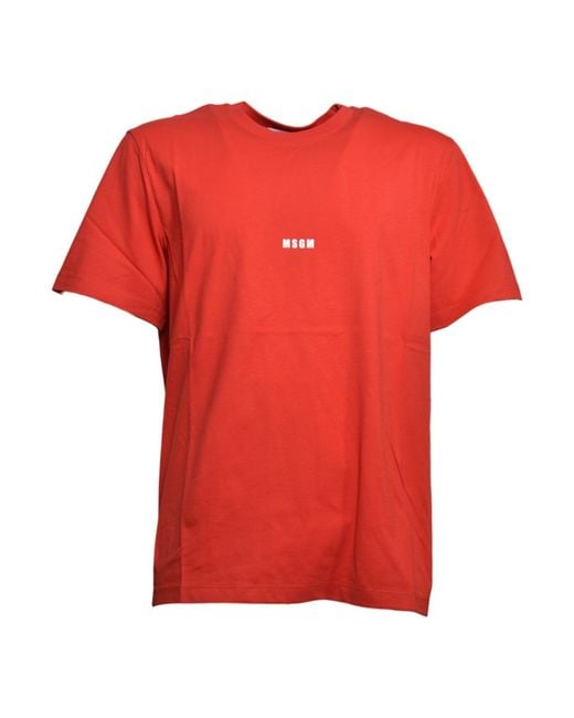 MSGM T-shirts En Polo's in het Red