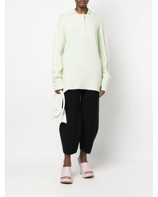 Rus White Polo -Pullover