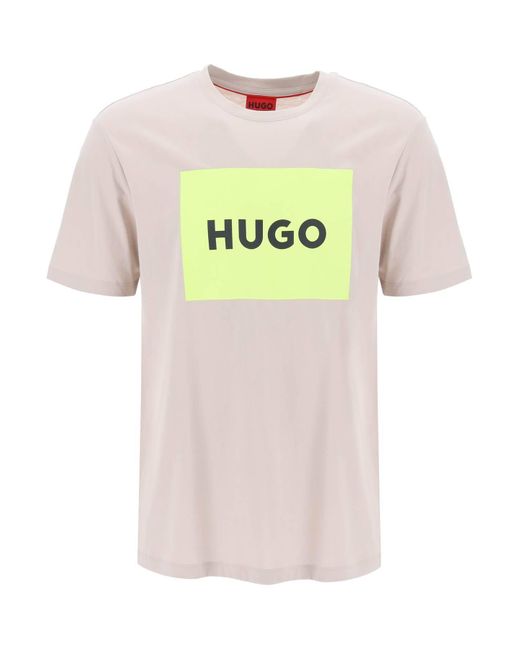 HUGO Natural Dulive T -Shirt mit Logobox