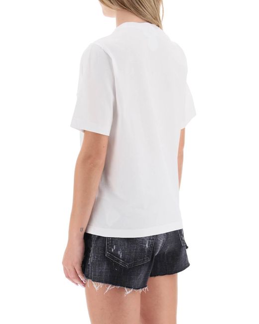 DSquared² White 'Ikonspielliebhaber' T -Shirt