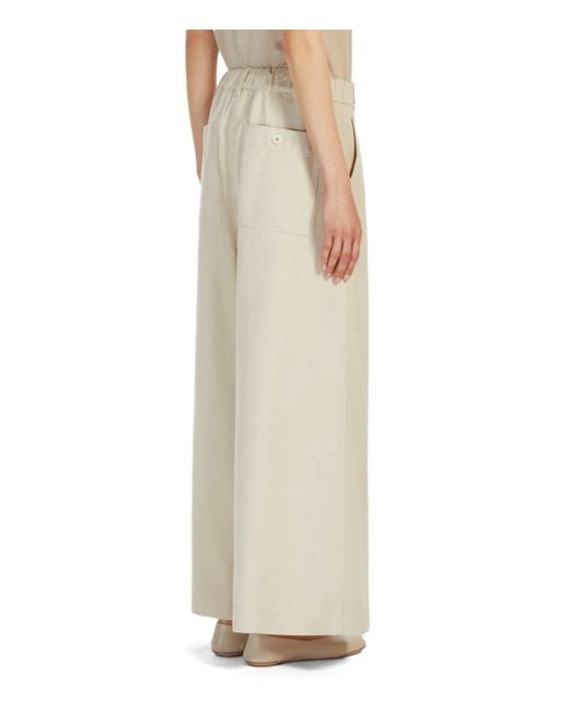 Weekend by Maxmara White Disco Sabbia Wide Leg Jeans