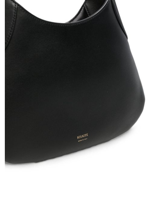 Khaite Black Joan Small Leather Hobo Bag