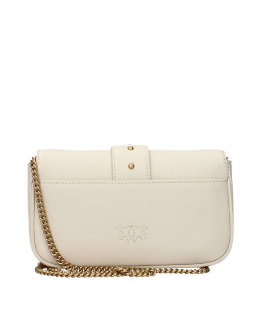Pinko Natural Love Crossbody Bags/Ivory Leather