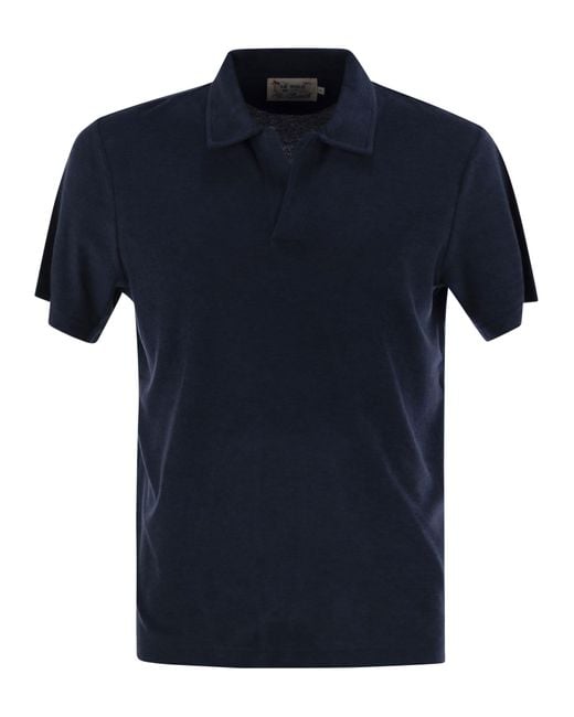 Jeremy Cotton Terry Polo di Mc2 Saint Barth in Blue
