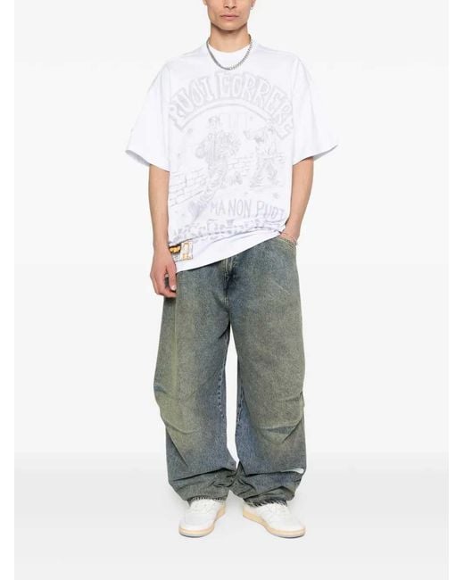 PDF White Graphic T Shirt