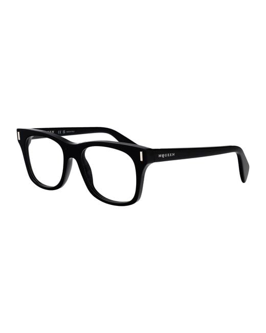 McQueen Black Squared Optical Am0551 O 001 for men